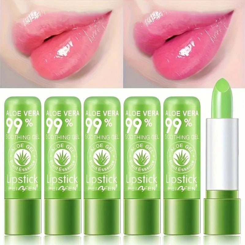 Aloe Vera Lipstick Color Changing Lip Balm Moisturizing Moisturizing