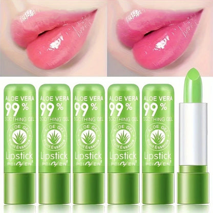 Aloe Vera Lipstick Color Changing Lip Balm Moisturizing Moisturizing