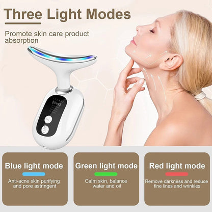 PeakShop™ Color Light Neck & Face Beauty Instrument – Experience Relaxation and Radiance in One Device! - Peakshop