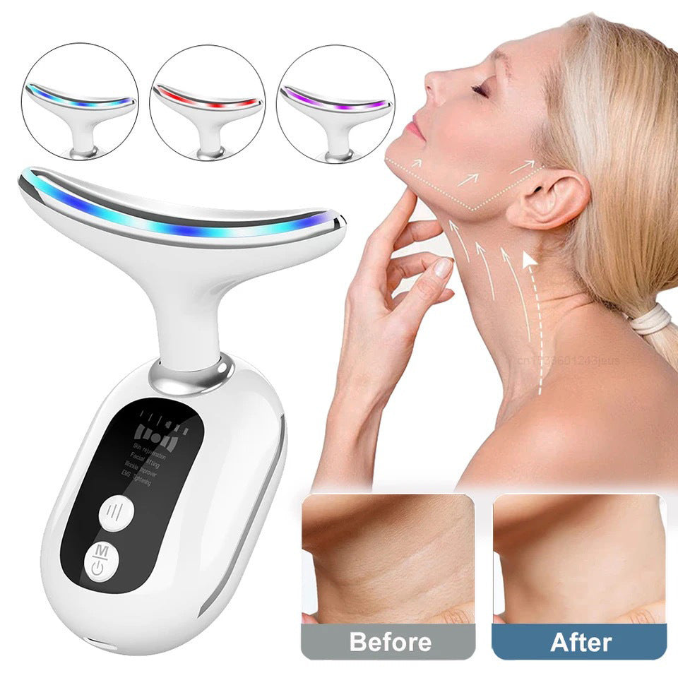 PeakShop™ Color Light Neck & Face Beauty Instrument – Experience Relaxation and Radiance in One Device! - Peakshop