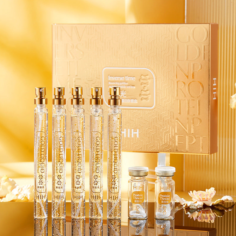 Gold Protein Peptide Kit Beauty Salon Skin Care Product Set Gold Thread Carving Liquid - Peakshop