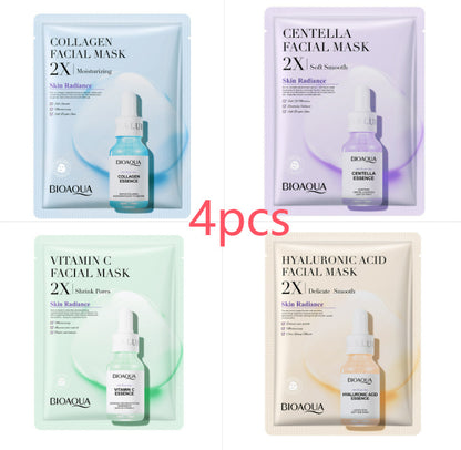 PeakShop Premium Face Mask Set - Collagen, Hyaluronic Acid, and Vitamin C for Ultimate Hydration, Firming, and Radiant Skin - Peakshop