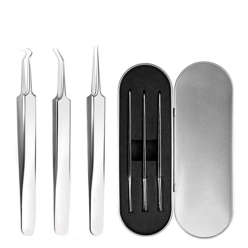 Stainless Steel Acne Clip 5-piece Acne Squeeze Blackhead Beauty Tool - Peakshop